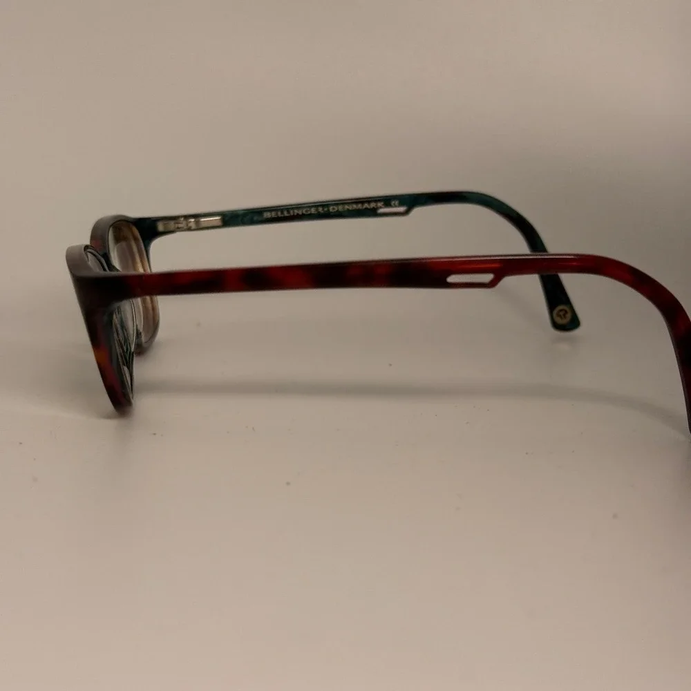 Bellinger Denmark Easy C.236 Eyeglasses Tortoise Teal Rectangle Frames 48-15-135